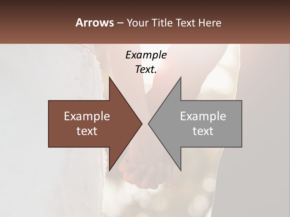 A Couple Holding Hands With The Sun Shining Behind Them PowerPoint Template