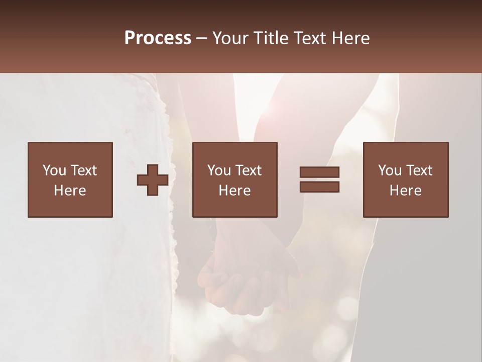 A Couple Holding Hands With The Sun Shining Behind Them PowerPoint Template