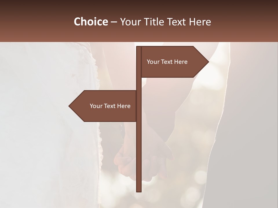 A Couple Holding Hands With The Sun Shining Behind Them PowerPoint Template