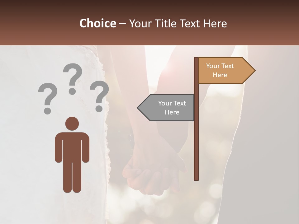 A Couple Holding Hands With The Sun Shining Behind Them PowerPoint Template