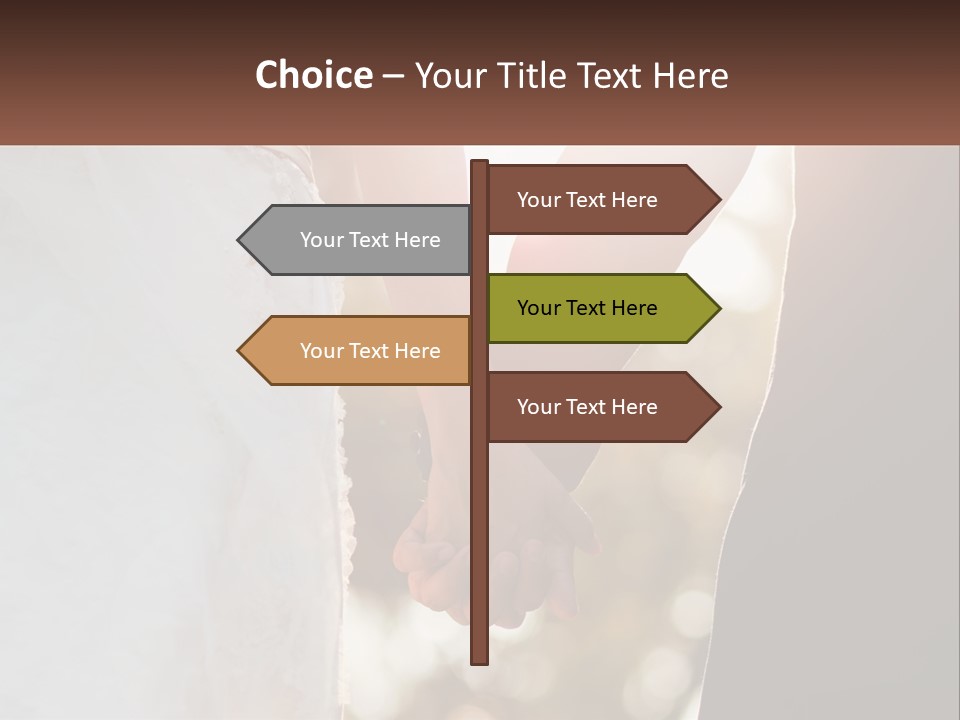 A Couple Holding Hands With The Sun Shining Behind Them PowerPoint Template