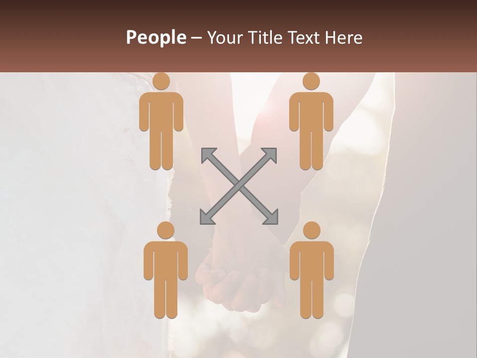 A Couple Holding Hands With The Sun Shining Behind Them PowerPoint Template