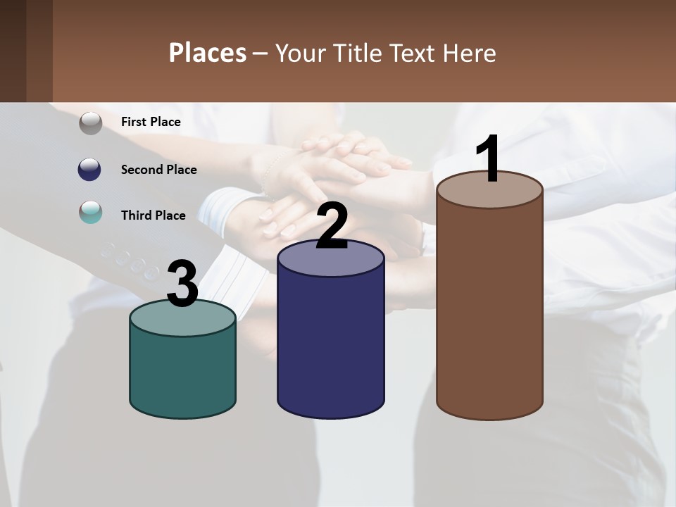 A Group Of People Putting Their Hands Together PowerPoint Template