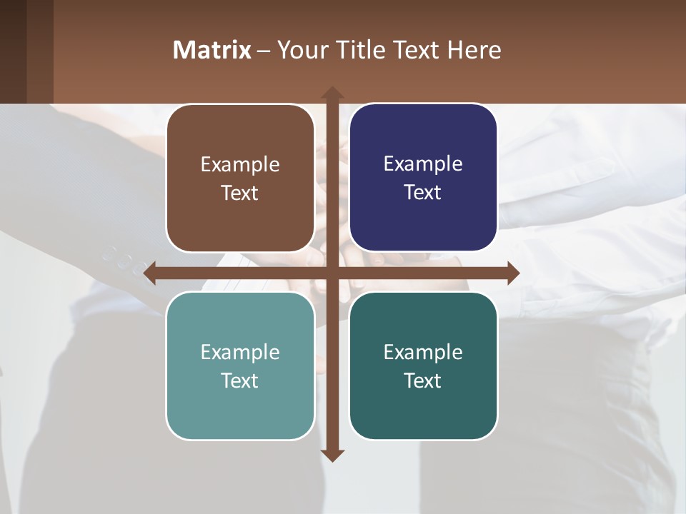 A Group Of People Putting Their Hands Together PowerPoint Template