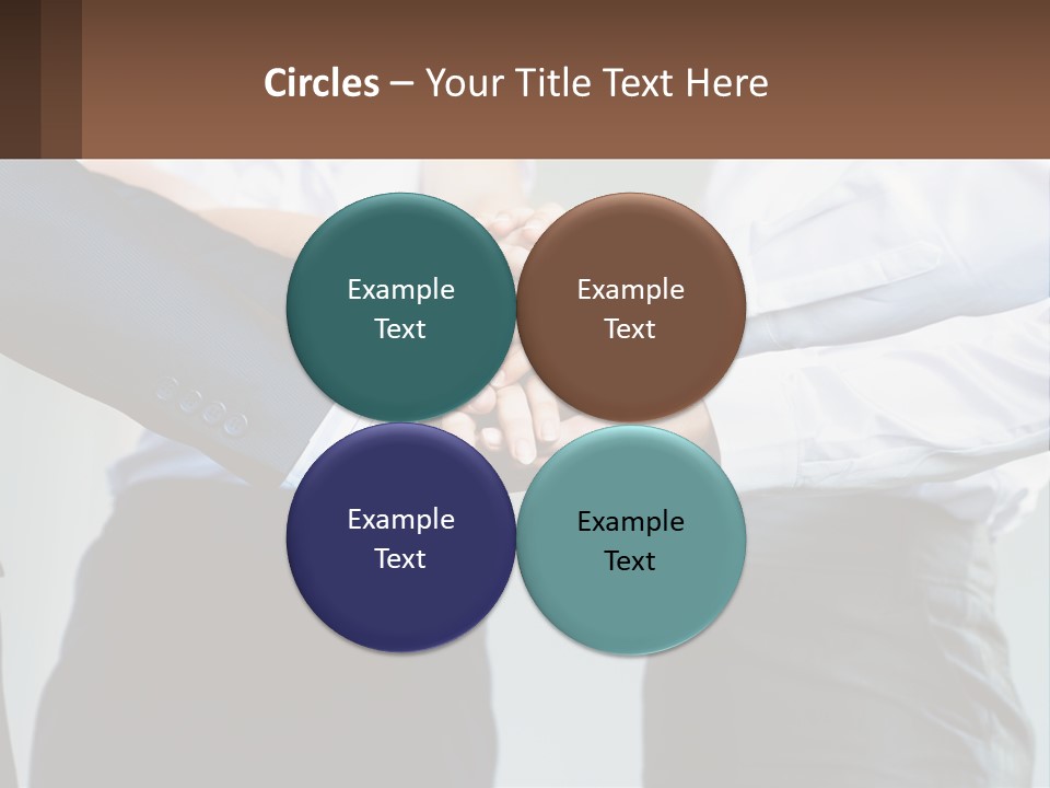 A Group Of People Putting Their Hands Together PowerPoint Template