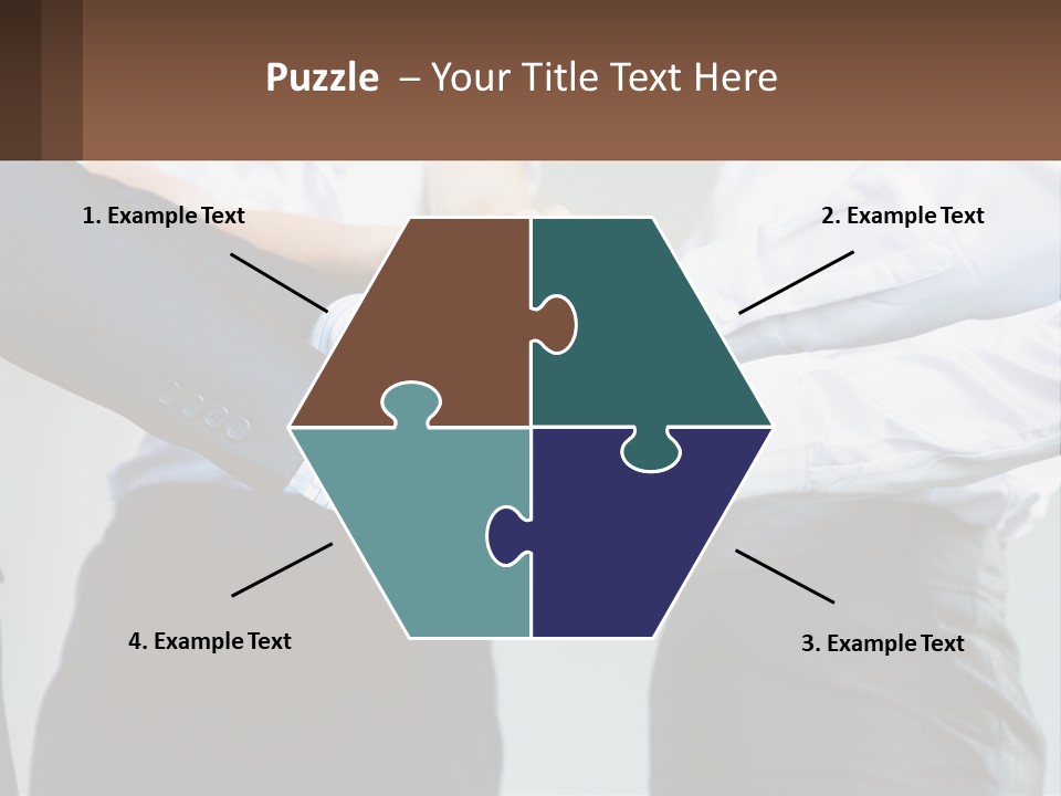 A Group Of People Putting Their Hands Together PowerPoint Template