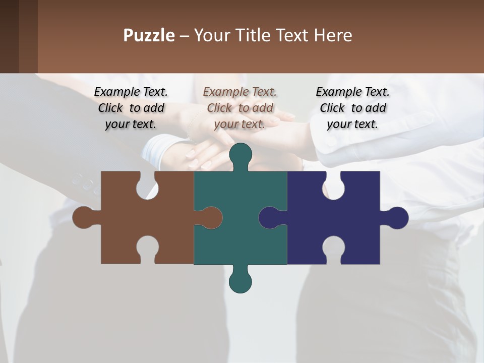 A Group Of People Putting Their Hands Together PowerPoint Template