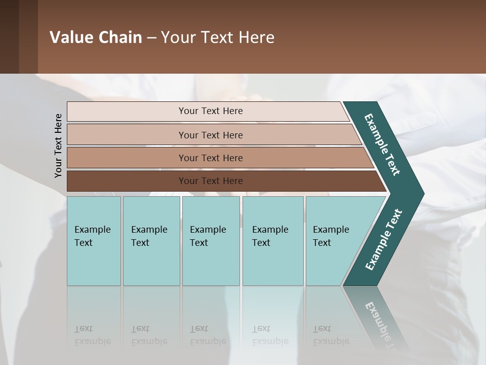 A Group Of People Putting Their Hands Together PowerPoint Template