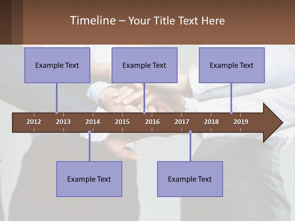 A Group Of People Putting Their Hands Together PowerPoint Template
