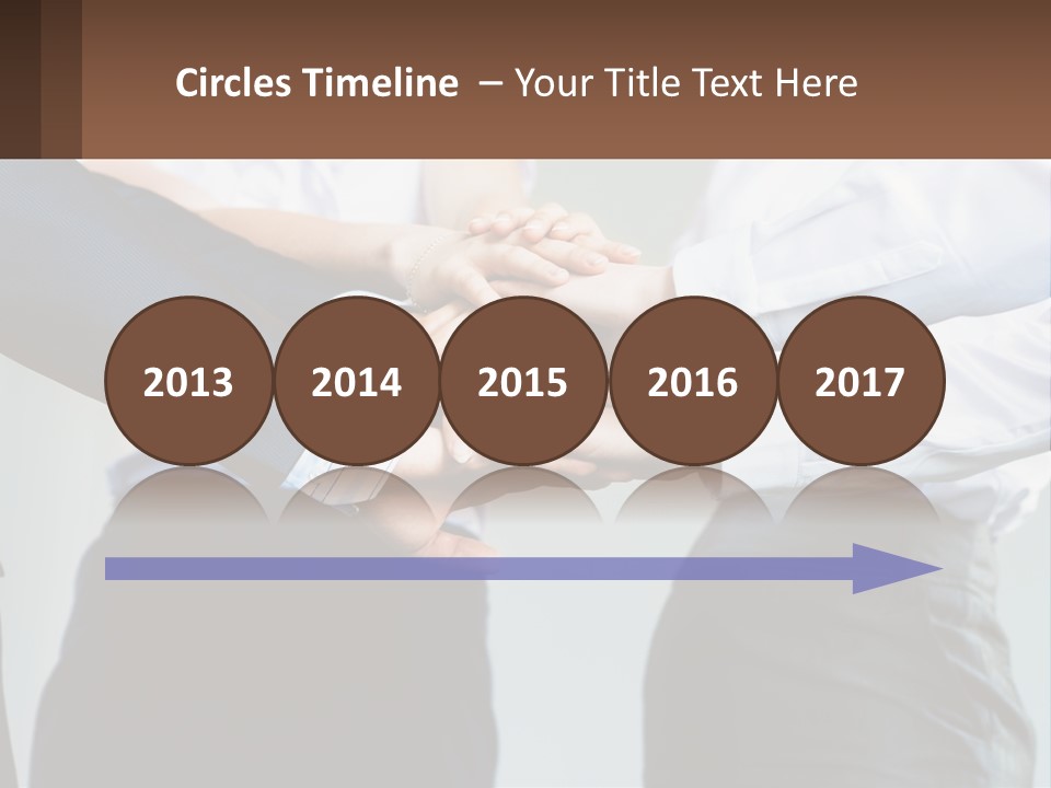 A Group Of People Putting Their Hands Together PowerPoint Template