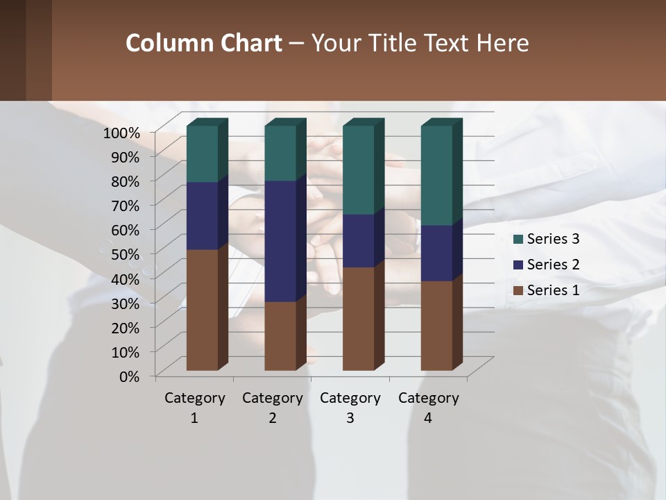 A Group Of People Putting Their Hands Together PowerPoint Template