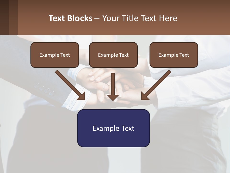 A Group Of People Putting Their Hands Together PowerPoint Template