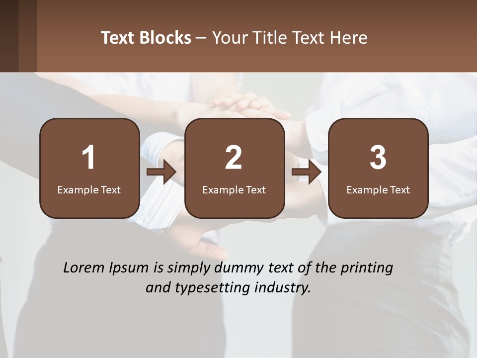 A Group Of People Putting Their Hands Together PowerPoint Template