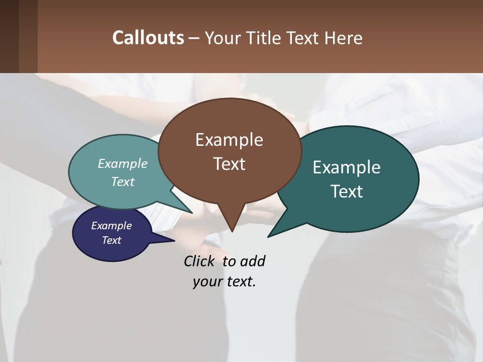 A Group Of People Putting Their Hands Together PowerPoint Template