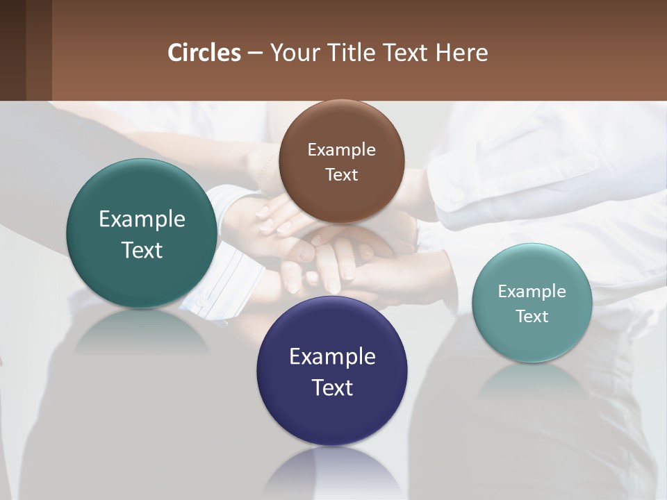 A Group Of People Putting Their Hands Together PowerPoint Template