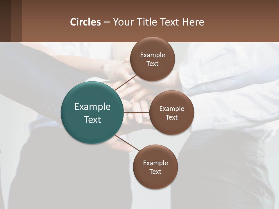 A Group Of People Putting Their Hands Together PowerPoint Template