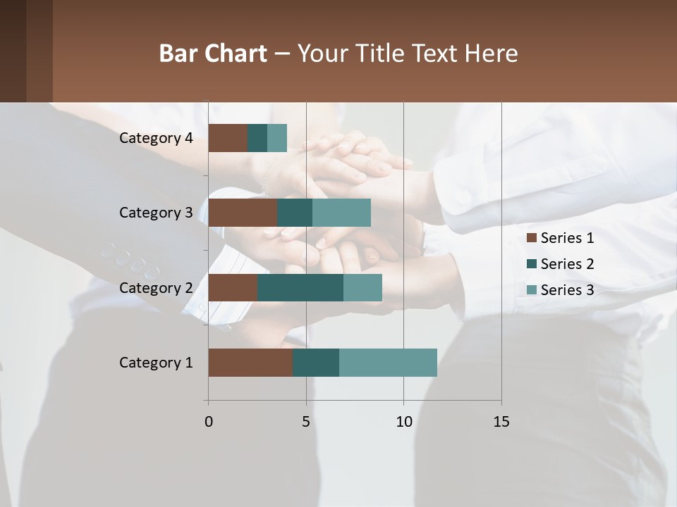A Group Of People Putting Their Hands Together PowerPoint Template