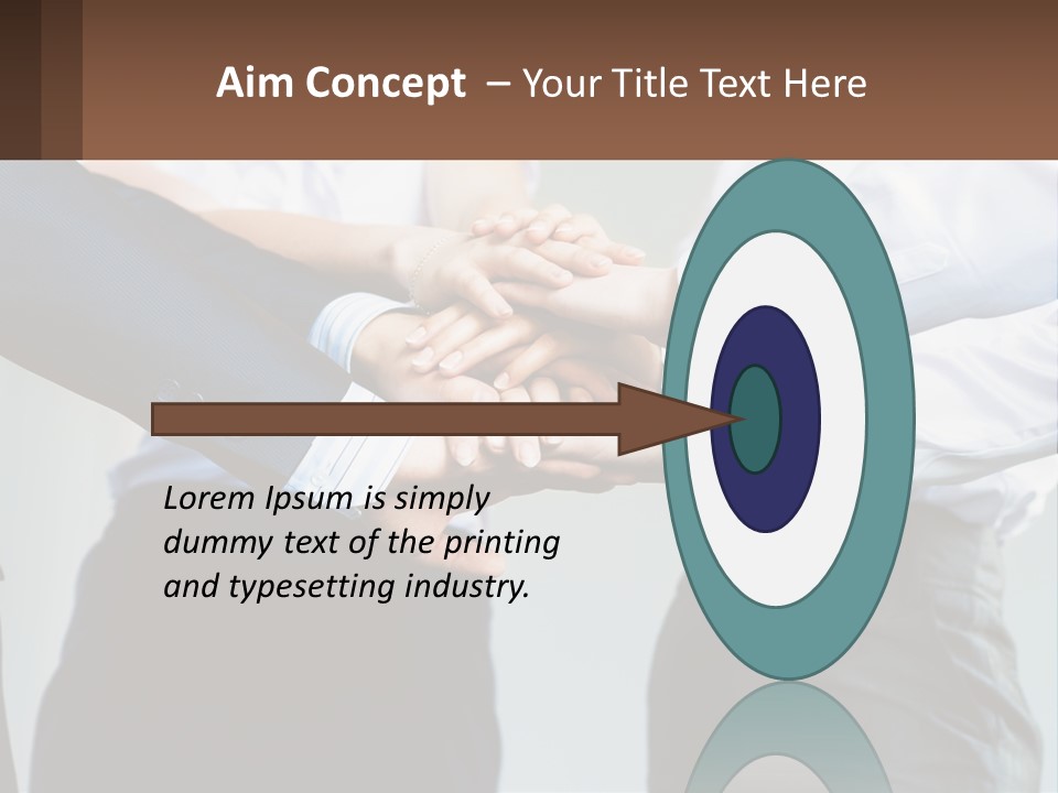 A Group Of People Putting Their Hands Together PowerPoint Template