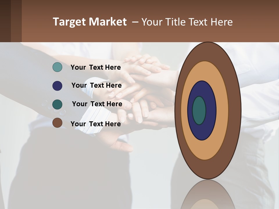 A Group Of People Putting Their Hands Together PowerPoint Template