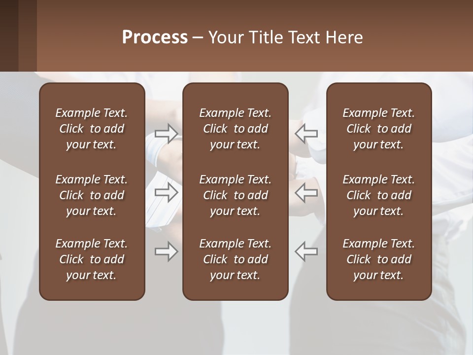 A Group Of People Putting Their Hands Together PowerPoint Template