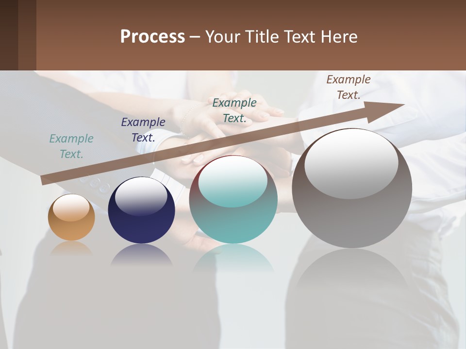 A Group Of People Putting Their Hands Together PowerPoint Template