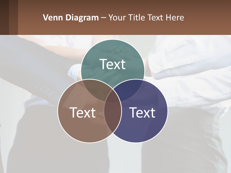 A Group Of People Putting Their Hands Together PowerPoint Template