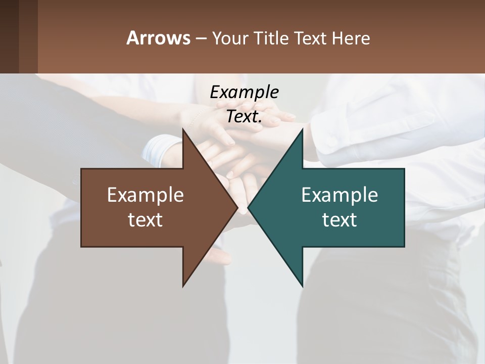 A Group Of People Putting Their Hands Together PowerPoint Template