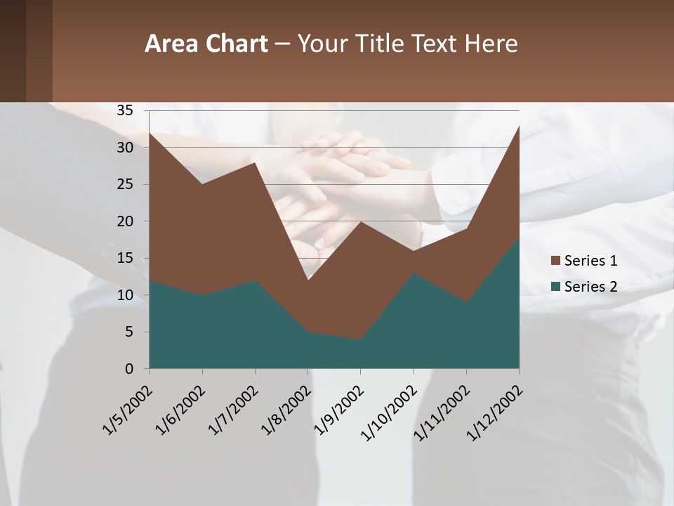 A Group Of People Putting Their Hands Together PowerPoint Template