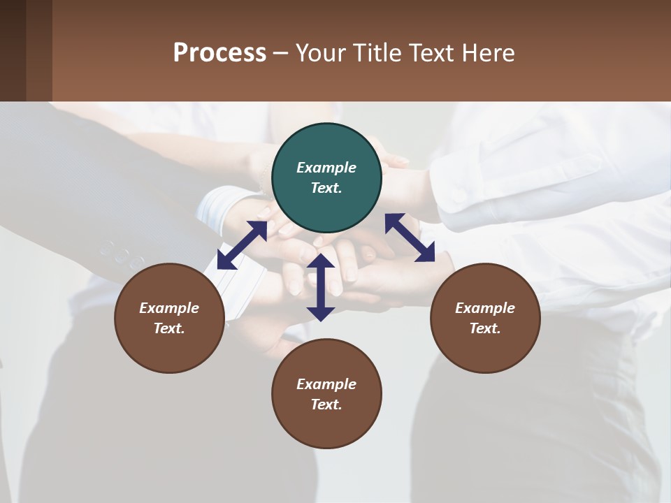 A Group Of People Putting Their Hands Together PowerPoint Template