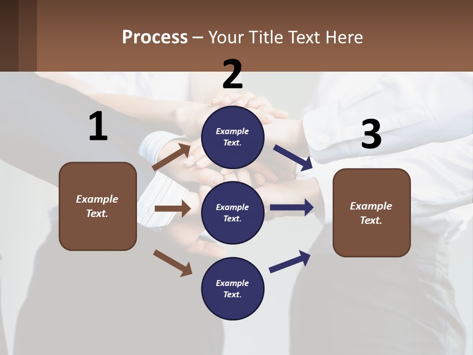A Group Of People Putting Their Hands Together PowerPoint Template