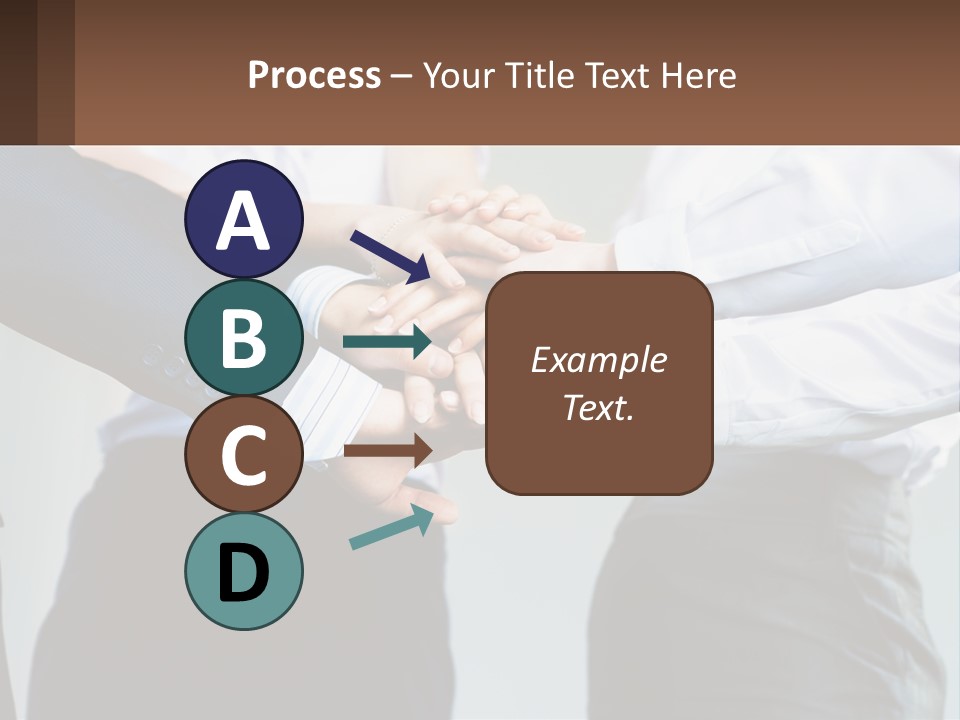 A Group Of People Putting Their Hands Together PowerPoint Template