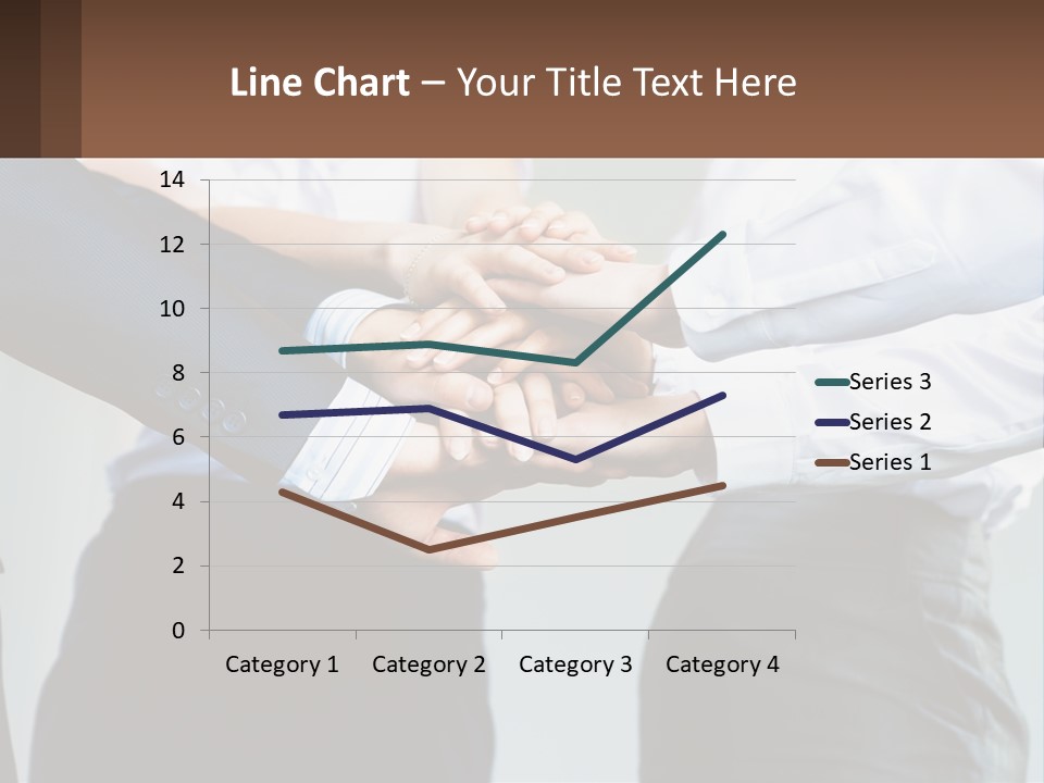 A Group Of People Putting Their Hands Together PowerPoint Template