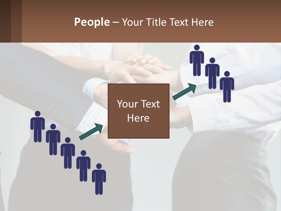 A Group Of People Putting Their Hands Together PowerPoint Template