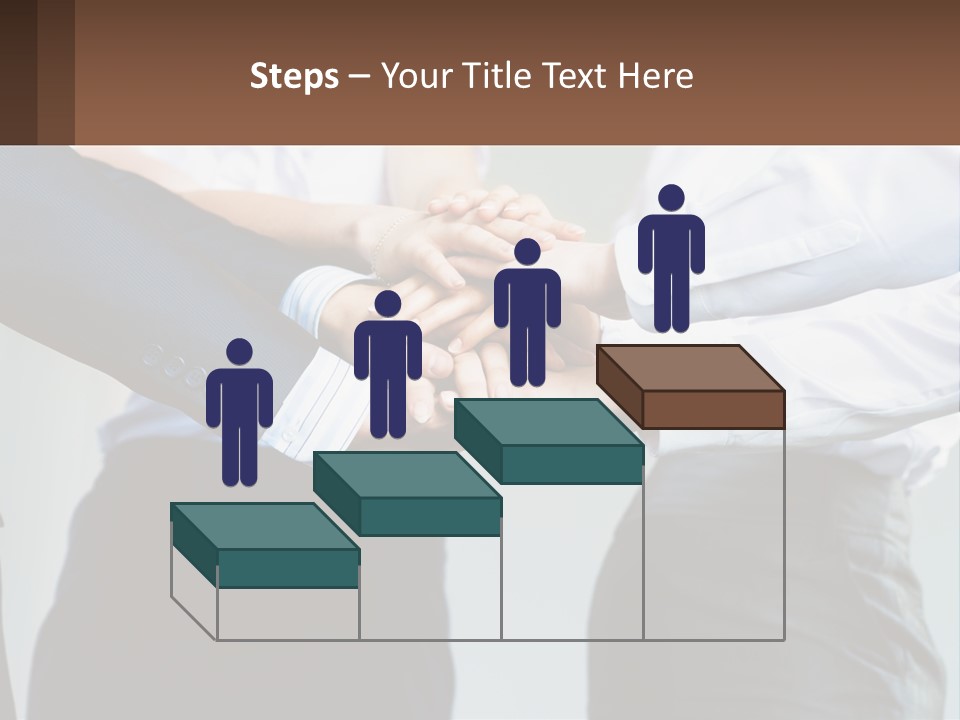 A Group Of People Putting Their Hands Together PowerPoint Template