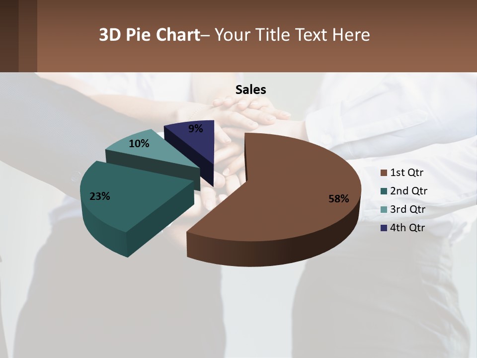 A Group Of People Putting Their Hands Together PowerPoint Template