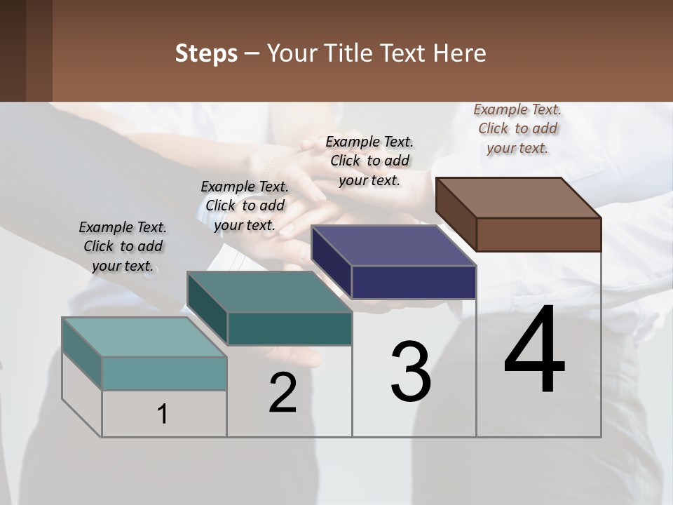 A Group Of People Putting Their Hands Together PowerPoint Template