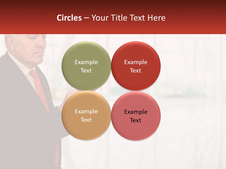 A Man In A Suit Holding A Cell Phone PowerPoint Template