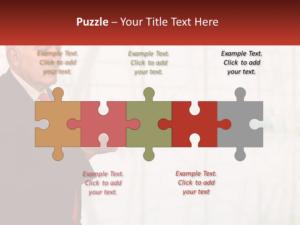 A Man In A Suit Holding A Cell Phone PowerPoint Template