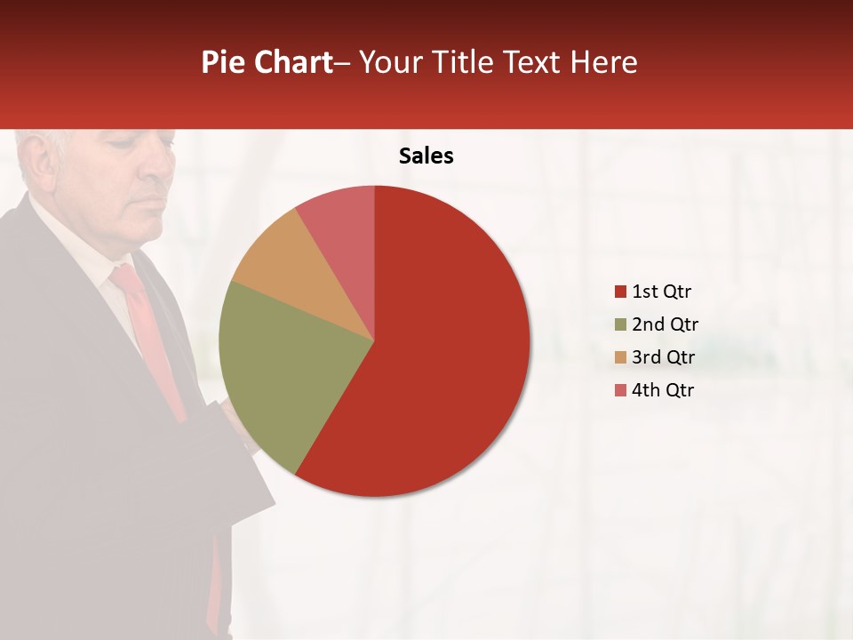 A Man In A Suit Holding A Cell Phone PowerPoint Template