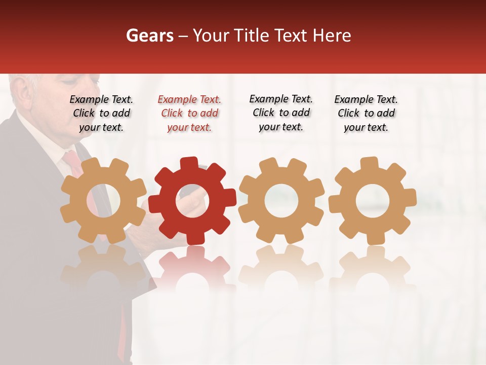 A Man In A Suit Holding A Cell Phone PowerPoint Template