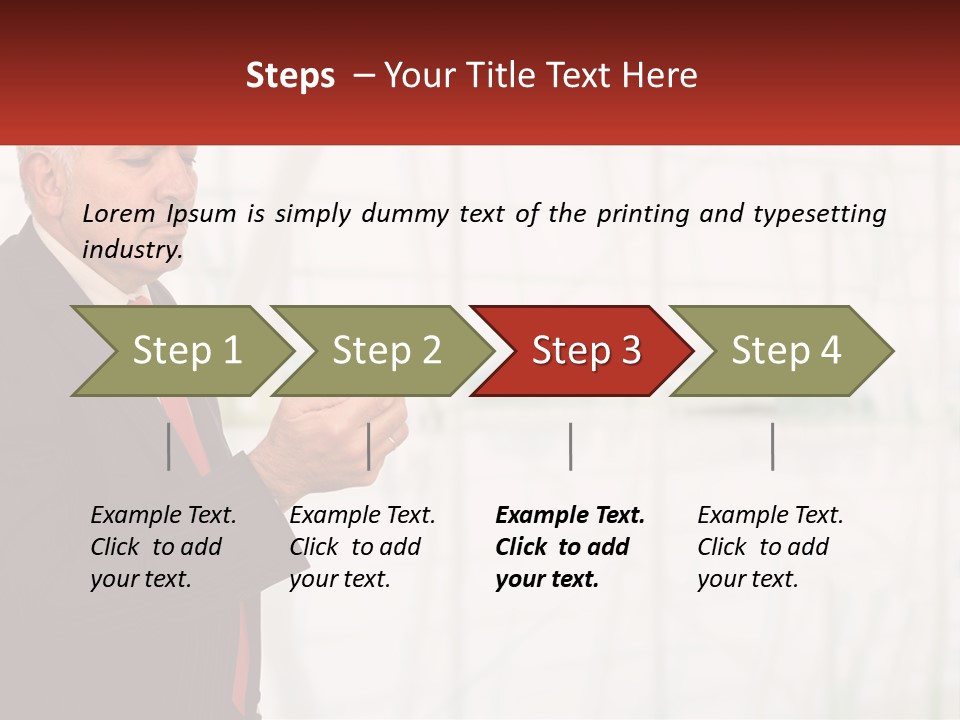 A Man In A Suit Holding A Cell Phone PowerPoint Template