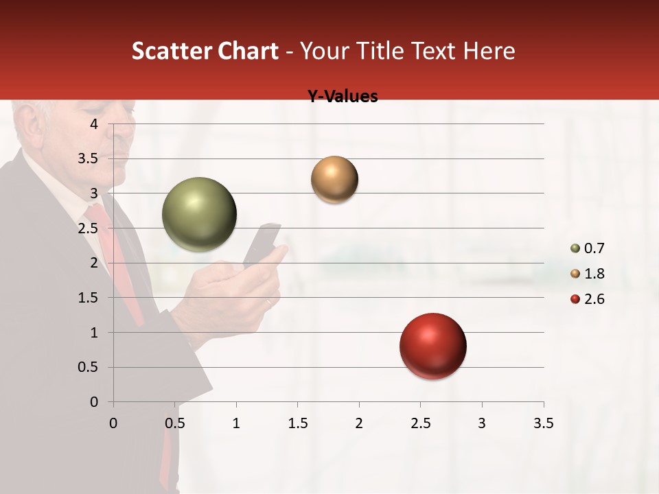 A Man In A Suit Holding A Cell Phone PowerPoint Template