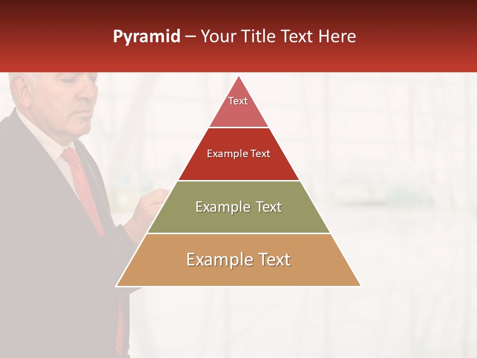 A Man In A Suit Holding A Cell Phone PowerPoint Template