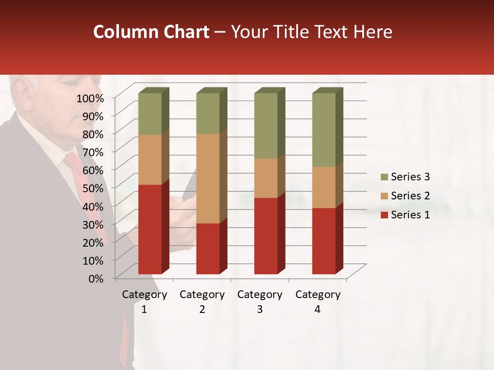 A Man In A Suit Holding A Cell Phone PowerPoint Template