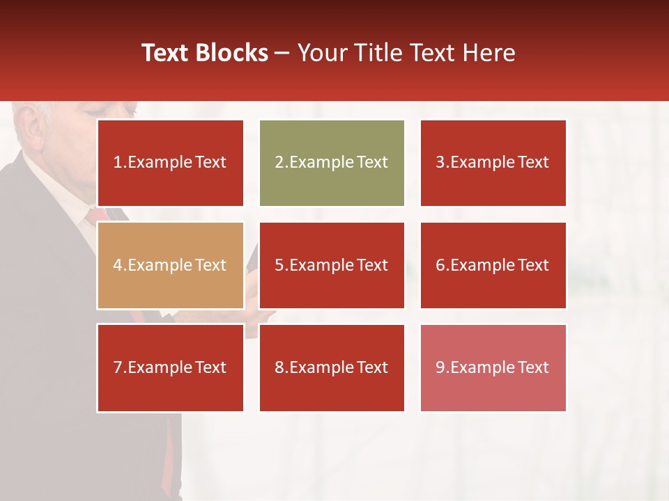 A Man In A Suit Holding A Cell Phone PowerPoint Template