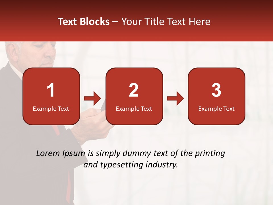 A Man In A Suit Holding A Cell Phone PowerPoint Template