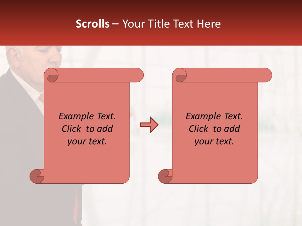 A Man In A Suit Holding A Cell Phone PowerPoint Template