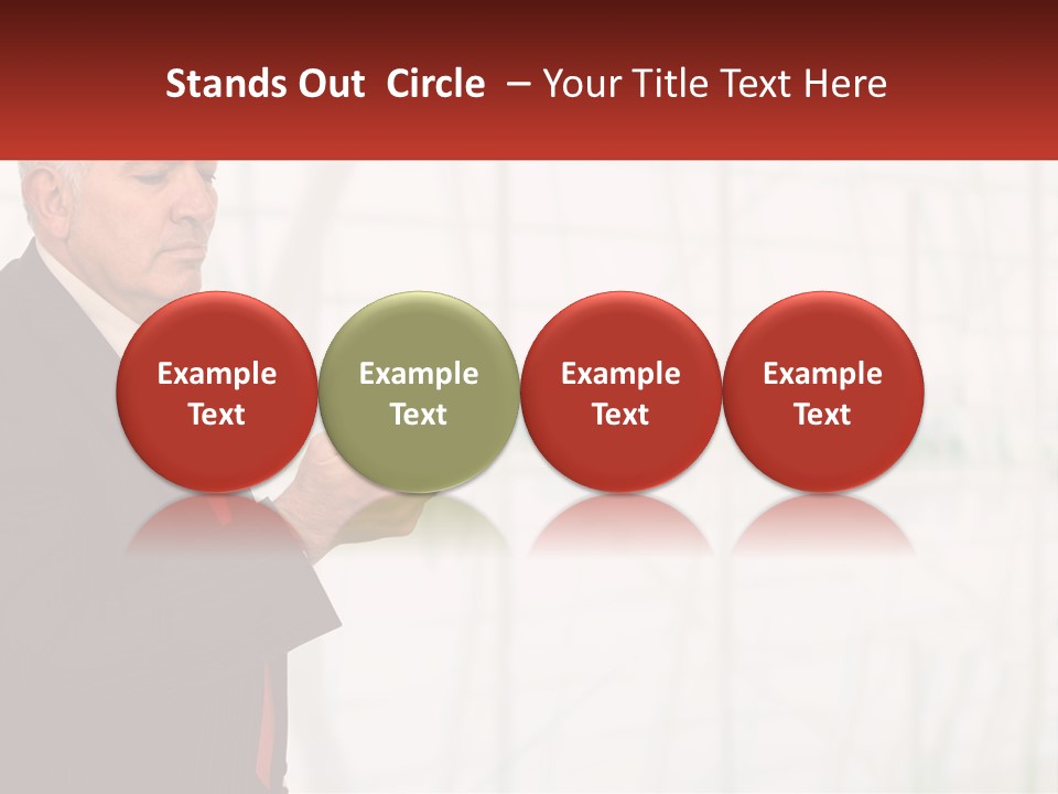 A Man In A Suit Holding A Cell Phone PowerPoint Template