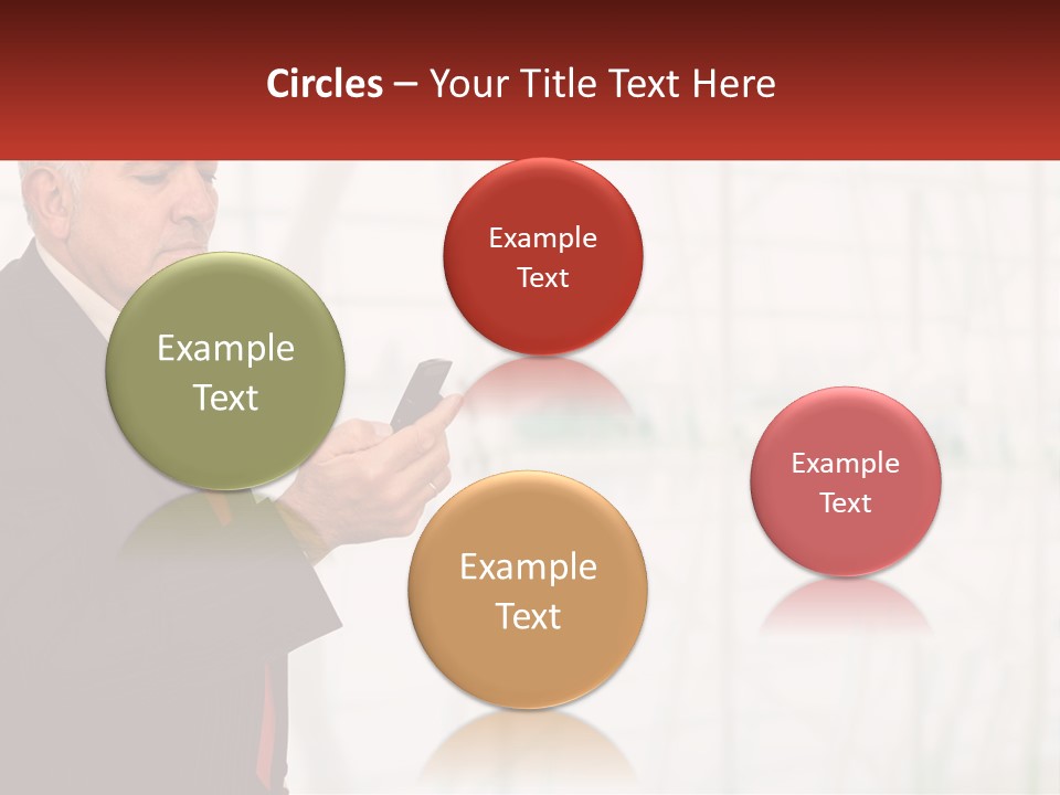 A Man In A Suit Holding A Cell Phone PowerPoint Template