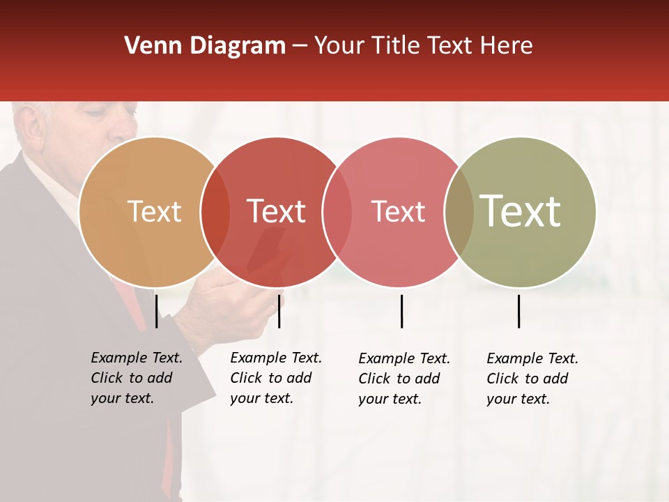 A Man In A Suit Holding A Cell Phone PowerPoint Template